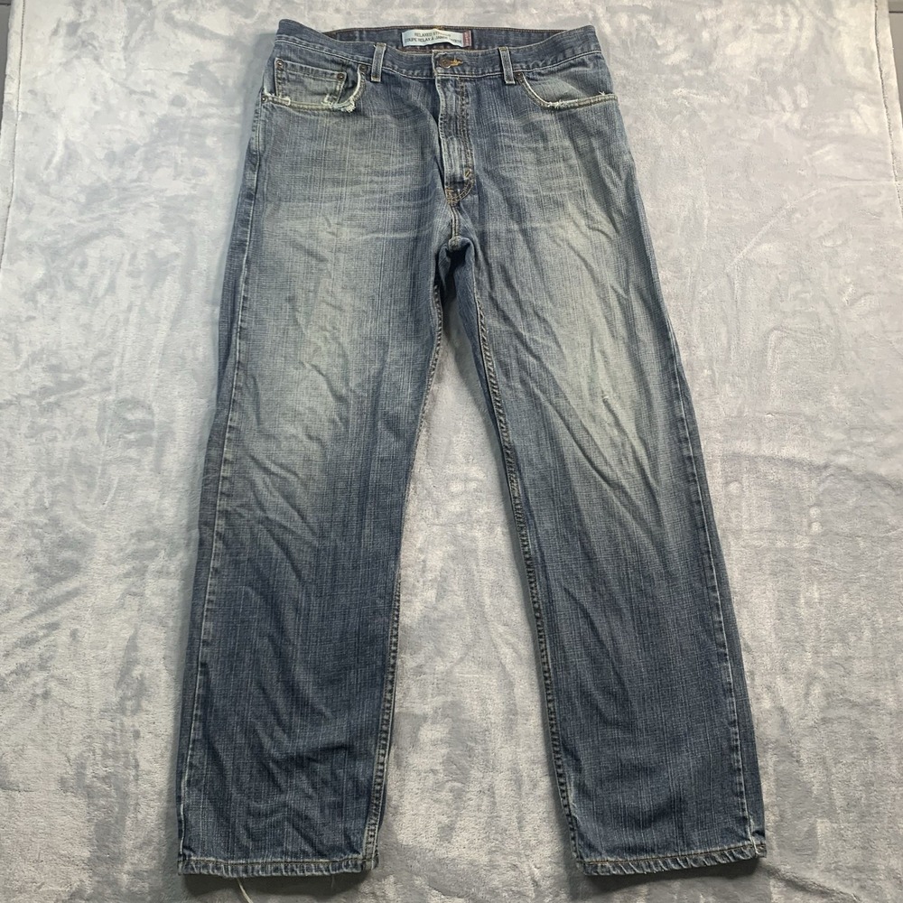 Levis 559 Jeans Mens‎ 36x32 Blue Relaxed Straight Medium Wash Work-Worn Cotton
